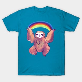 Fluffy Rainbow Sloth T-Shirt